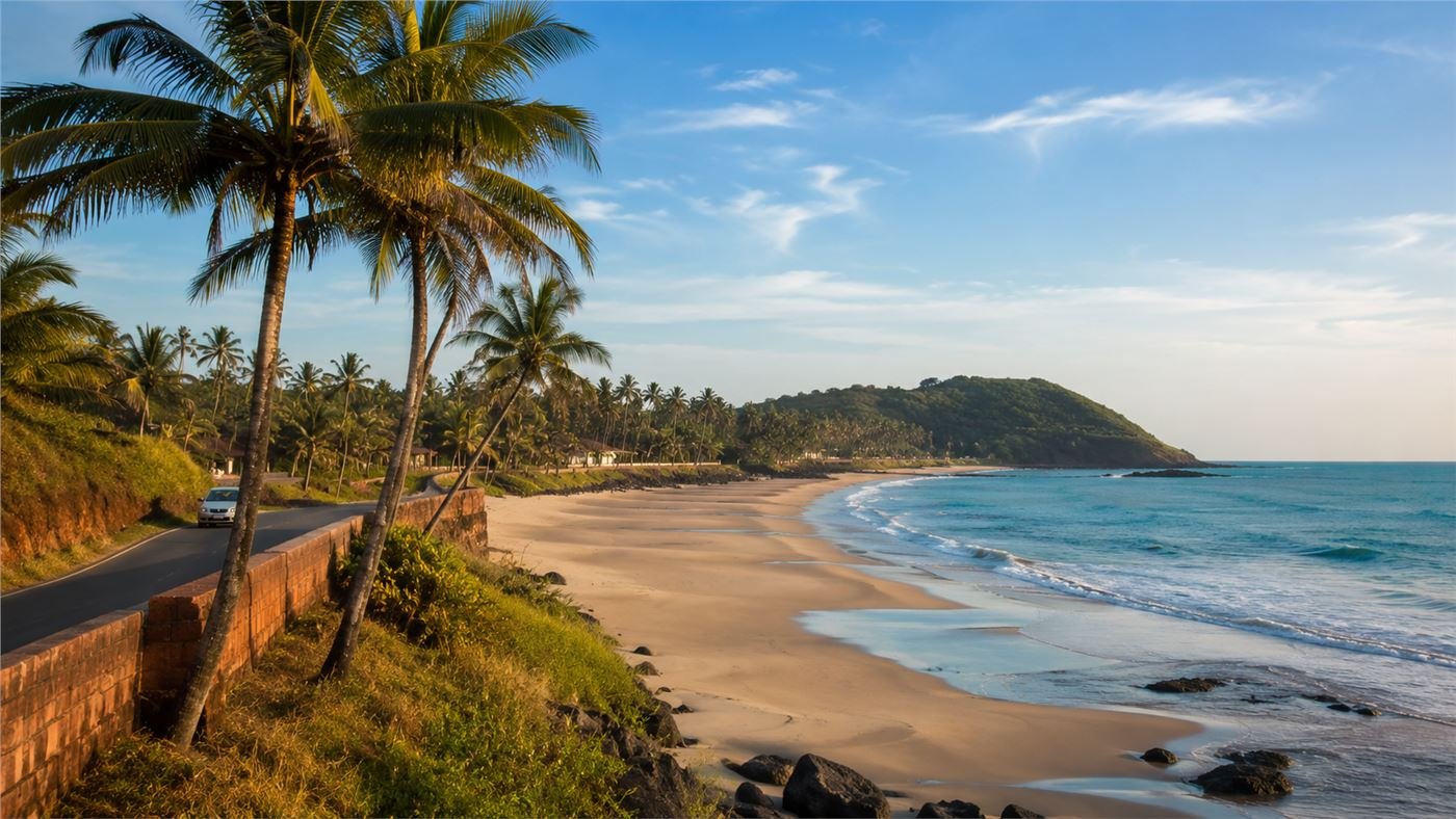 North Goa sightseeing taxi tour - Fort Aguada and Beaches